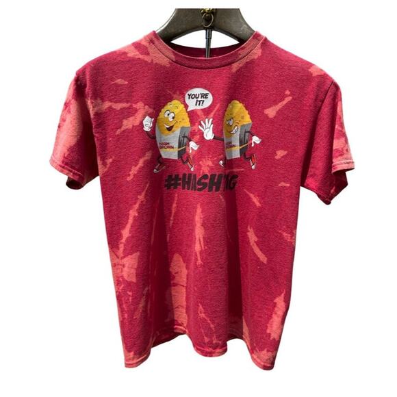Red Bleached T Shirt Size Small, Unisex Hashtag Tee - Picture 1 of 4